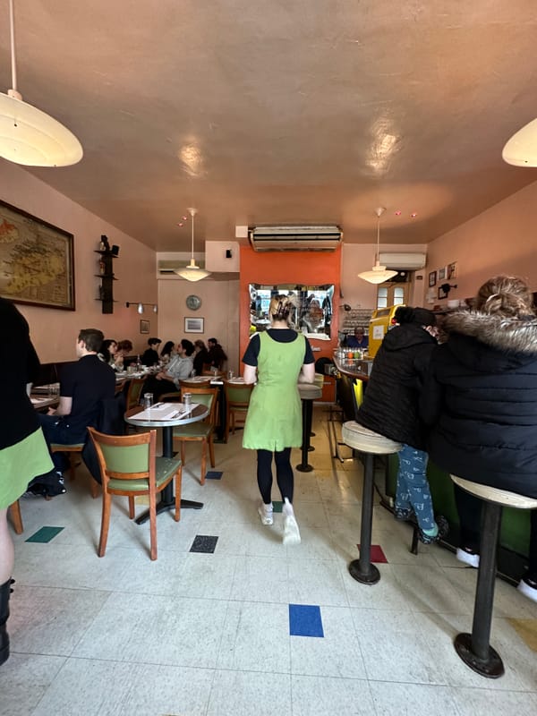 An image of the interior of Cafe Gitane